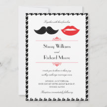 Rot, Schwarz und Weiß - Schnurrbart und Lippen Hah