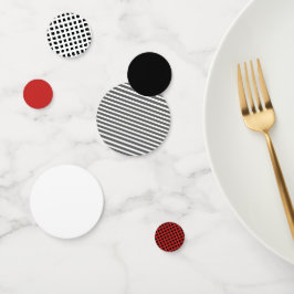 "Rot, Schwarz und Weiß" Tischkonfetti Konfetti