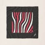 Rot, Schwarz und Weiß Zebrastreifen Chiffon Scarf Schal<br><div class="desc">Rot,  Schwarz & Weiß Zebra Stripped Chiffon Scarf.</div>
