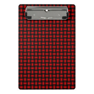 Rot-Schwarz-Webmuster Mini Klemmbrett