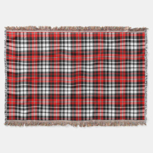 Rot Schwarz Weiß Kariertes Tartan Muster Design Decke