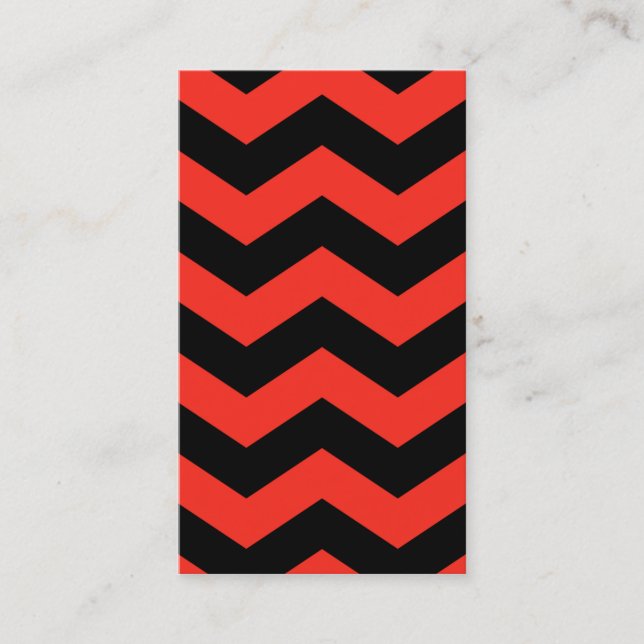 Rot-Schwarz-Zig-Zag-Muster Visitenkarte (Vorderseite)