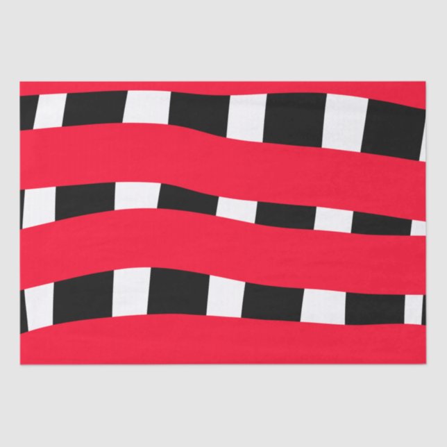 Rot schwarzer Schachbrett Einfacher Mann Geschenk  Seidenpapier (Vorderseite)