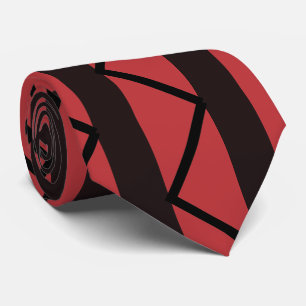 Rot-schwarzes Chevron-Streifenmuster Krawatte