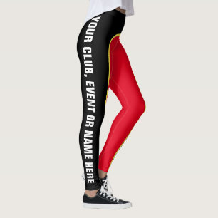 Rot/Schwarzes/Gelb kundengerechtes genanntes Leggings