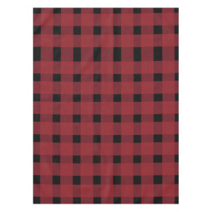 Rot-schwarzes Gingham-Muster Tischdecke