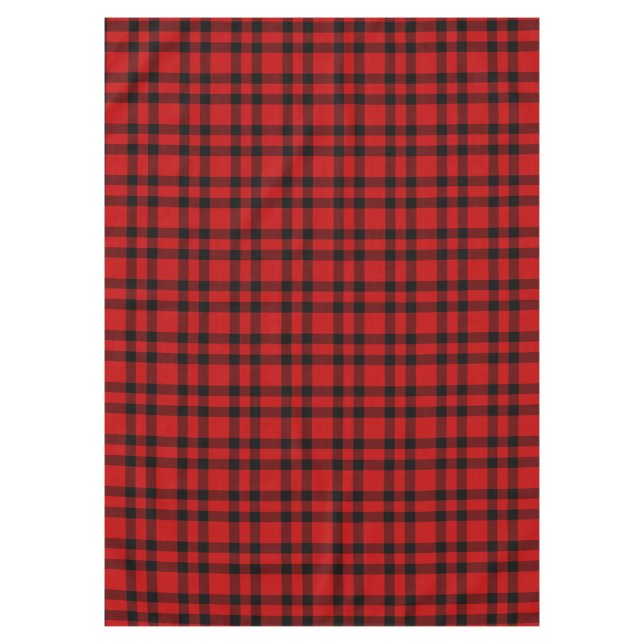 Rot-schwarzes Karomuster Tischdecke (Vorderseite)