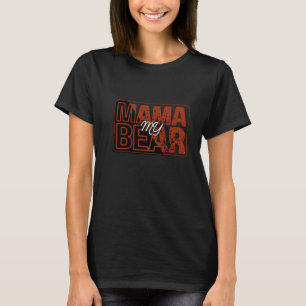 Rot-Schwarzes-Mama-Bär-Design T-Shirt