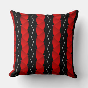 Rot-schwarzes Muster, Trend-Inspiration Kissen