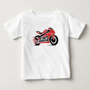 Rot-Schwarzes Sportmotorrad Baby T-shirt