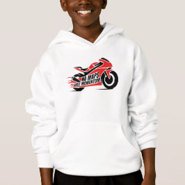 Rot-Schwarzes Sportmotorrad Hoodie