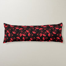 Rot-schwarzes wiederholendes Motiv | Totenkopf-Mus