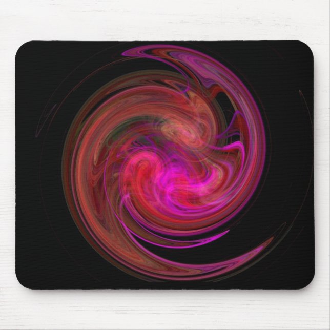 ROT SCHWARZPINK LICHT VORTEX, Fraktal Art Mousepad (Vorne)