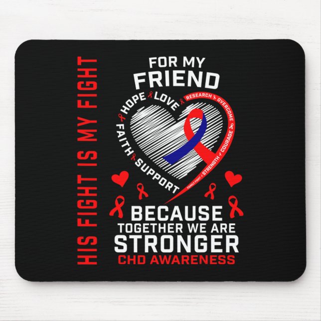 Rot sein Kampf ist mein Freund Kämpfe Kid Bewussts Mousepad (Vorne)