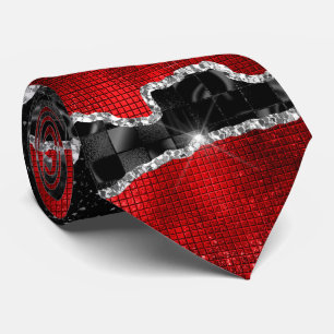 Rot-silber-agate Glitzer Marmor elegant aussehen Krawatte
