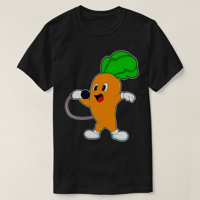 rot Singer Microphone Music T-Shirt (Design vorne)