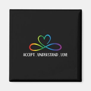 Rot statt Autismus Unendlichkeit akzeptieren Liebe Magnet