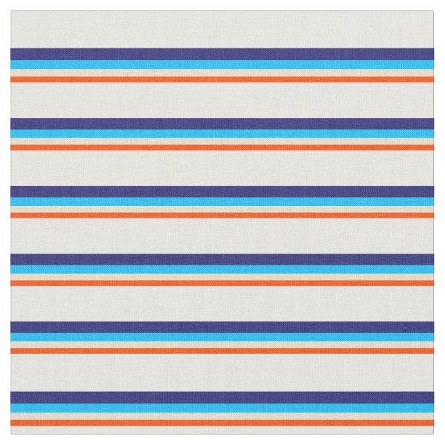 Rot, Tan, Deep Sky Blue, Midnight Blue und White Stoff (Nahaufnahme)
