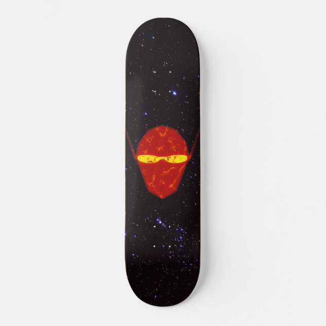 Rot: Tau Ceti Traveller Skateboard (Vorderseite)