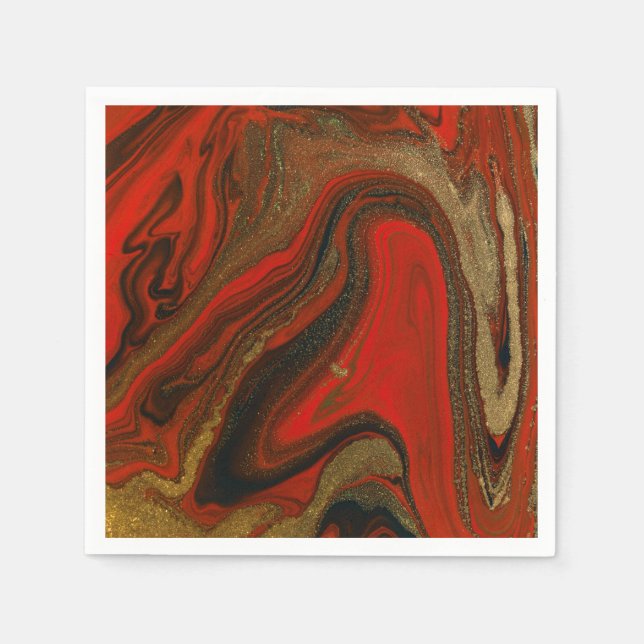 Rot-Tinte-Papierplatte Serviette (Vorderseite)