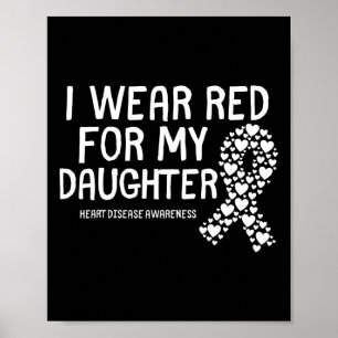 Rot tragen für meine Tochter Chd Congenital Heart Poster