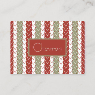 Rot Türkis Chevron Streifen Visitenkarte