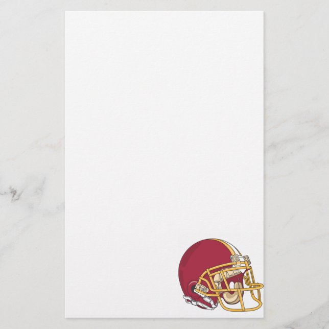 Rot u. GoldFootball-Helm Briefpapier (Vorderseite)