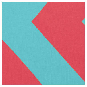 Rot und Aqua-blaues Zickzack Streifen-Gewebe Stoff