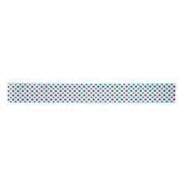 Rot und Aquamarin Polka Dot 3 Zoll Ribbon Satinband