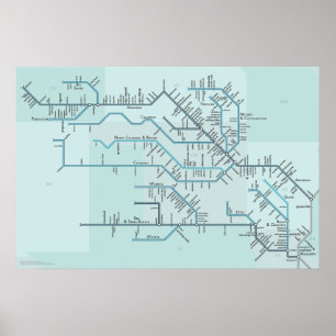 Rot und Arkansas Flüsse 30" x 20" Poster