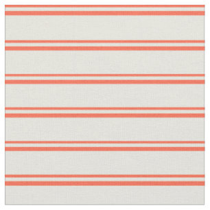 Rot und Beige Linien Stoff