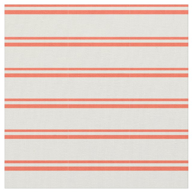 Rot und Beige Linien Stoff (Nahaufnahme)