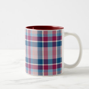 Rot und Blau Classic Kariert Zweifarbige Tasse