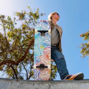 Rot und Blau farbig Skateboard
