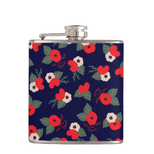Rot und Blau flask Flachmann