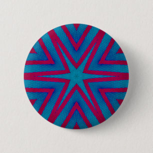 Rot und Blau Geometric Button