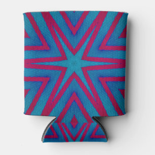Rot und Blau Geometric Dosenkühler