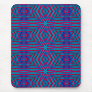 Rot und Blau Geometric Mousepad