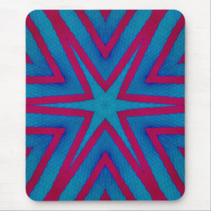 Rot und Blau Geometric Mousepad