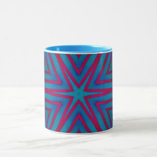 Rot und Blau Geometric Tasse