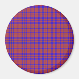 Rot und Blau geometrisch kariert Magnet