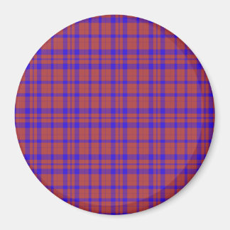 Rot und Blau geometrisch kariert Magnet
