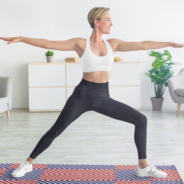 Rot und Blau, gestreift Yogamatte (Von Creator hochgeladen)