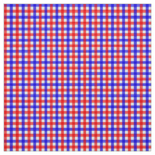 Rot und Blau Gingham Stoff