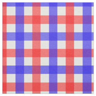 Rot und Blau Gingham Stoff