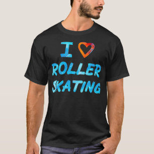 Rot und Blau I Liebe Roller Skaten T-Shirt