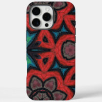 Rot und Blau Kaleidoskop Mandala Blumenmuster