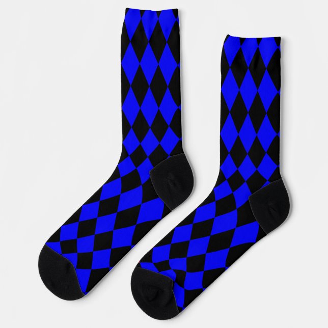 Rot und Blau Legging Socken (Linkes Detail)