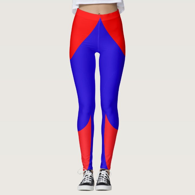 Rot und Blau  Leggings (Vorderseite)