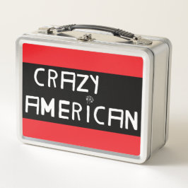 Rot und Blau Metall Brotdose